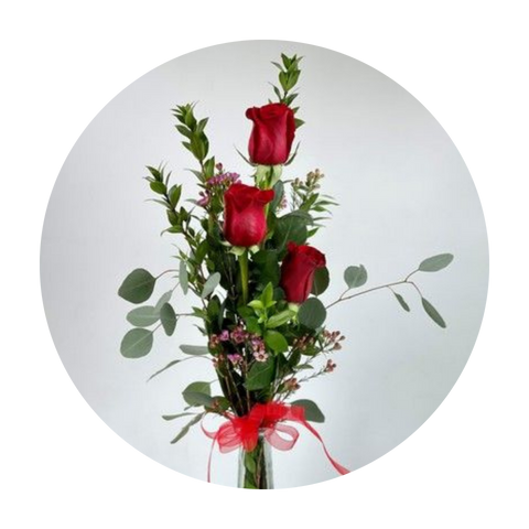 Three-Rose Bud Vase
