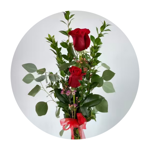 Two-Rose Bud Vase